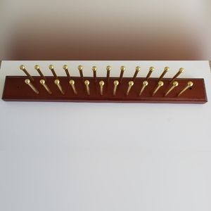 Vintage Wooden Belt & Tie rack.